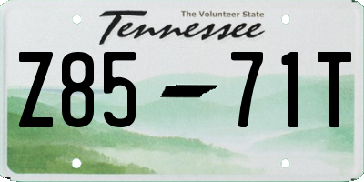 TN license plate Z8571T