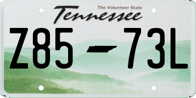 TN license plate Z8573L