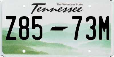 TN license plate Z8573M