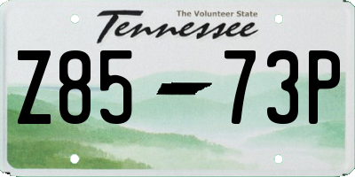 TN license plate Z8573P