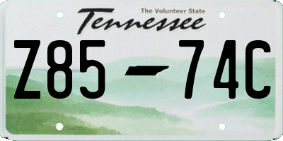 TN license plate Z8574C