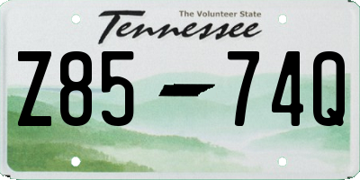TN license plate Z8574Q