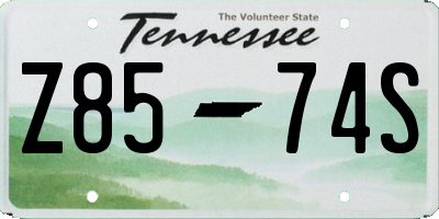 TN license plate Z8574S