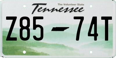 TN license plate Z8574T