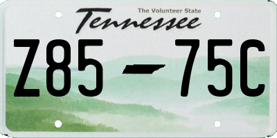 TN license plate Z8575C