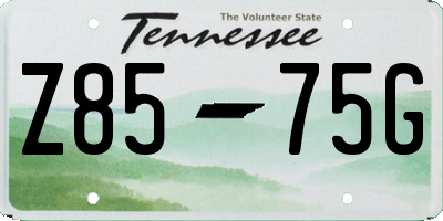 TN license plate Z8575G