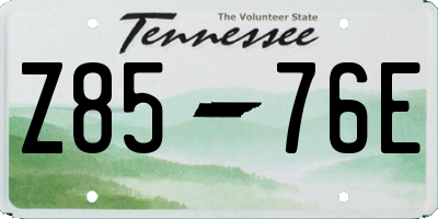 TN license plate Z8576E