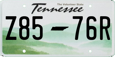 TN license plate Z8576R