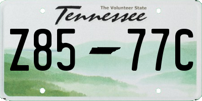 TN license plate Z8577C