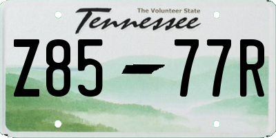 TN license plate Z8577R