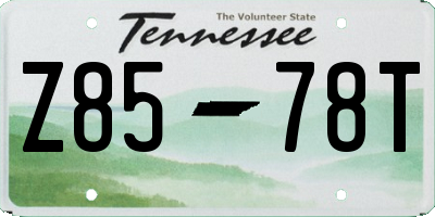 TN license plate Z8578T