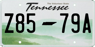 TN license plate Z8579A