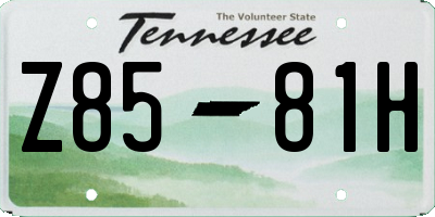 TN license plate Z8581H