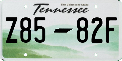 TN license plate Z8582F