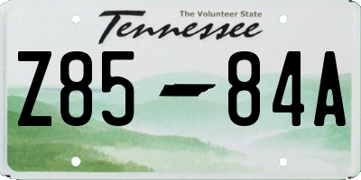 TN license plate Z8584A