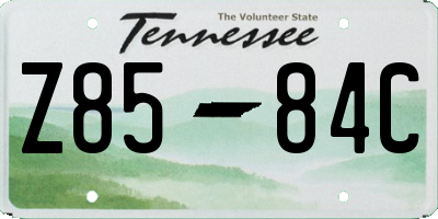 TN license plate Z8584C
