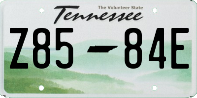 TN license plate Z8584E
