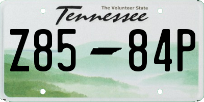 TN license plate Z8584P