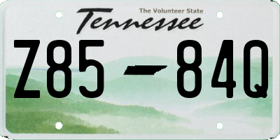 TN license plate Z8584Q