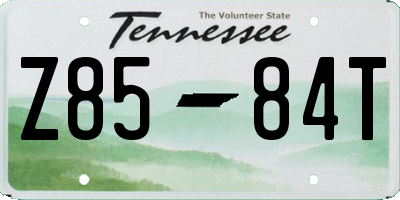 TN license plate Z8584T