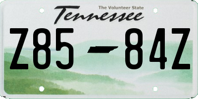 TN license plate Z8584Z