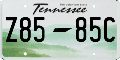 TN license plate Z8585C