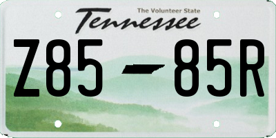 TN license plate Z8585R