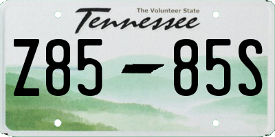 TN license plate Z8585S
