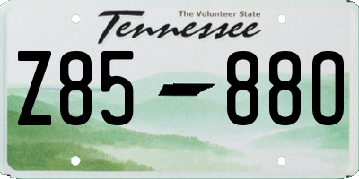 TN license plate Z8588O