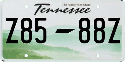 TN license plate Z8588Z