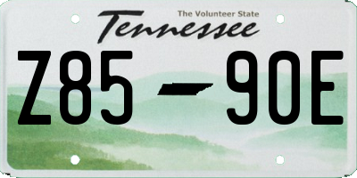 TN license plate Z8590E