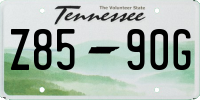 TN license plate Z8590G