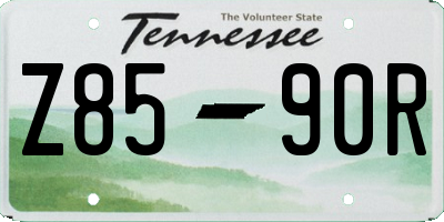 TN license plate Z8590R