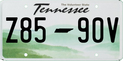 TN license plate Z8590V