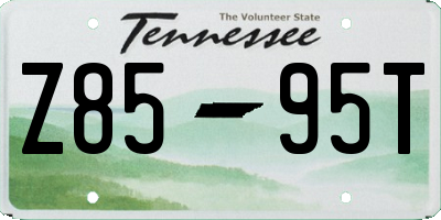 TN license plate Z8595T