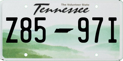 TN license plate Z8597I