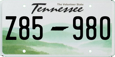 TN license plate Z8598O