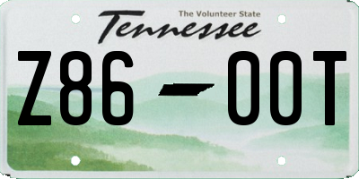 TN license plate Z8600T