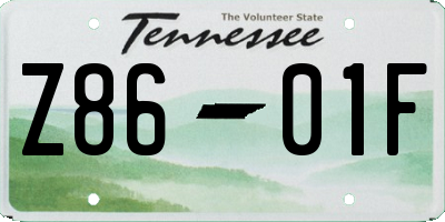TN license plate Z8601F