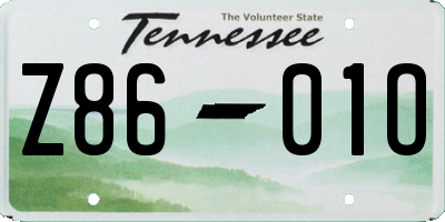 TN license plate Z8601O