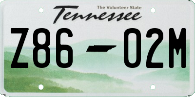 TN license plate Z8602M