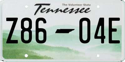 TN license plate Z8604E