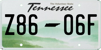 TN license plate Z8606F