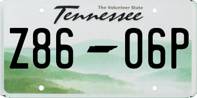 TN license plate Z8606P
