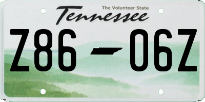 TN license plate Z8606Z