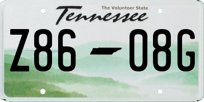 TN license plate Z8608G