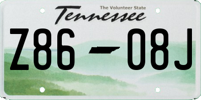 TN license plate Z8608J