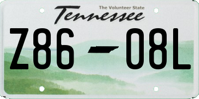 TN license plate Z8608L