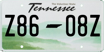 TN license plate Z8608Z
