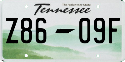 TN license plate Z8609F